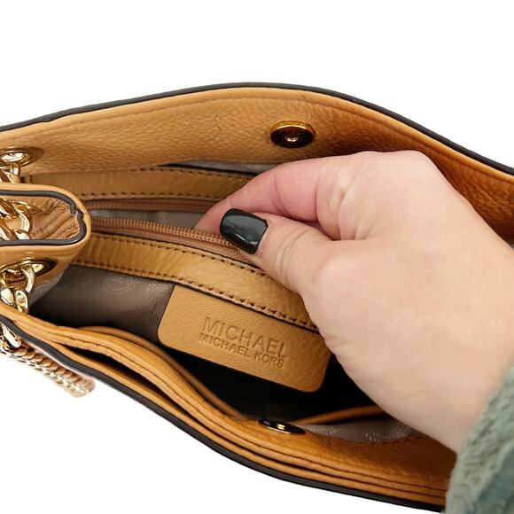 Michael Kors Tan Leather Crossbody - Picture 3 of 8